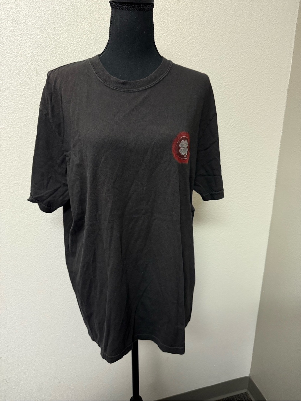 Lucky Brand Skull Wings Graphic Tee Black Large Biker Gothic USA Cotton Shirt - Picture 3 of 10